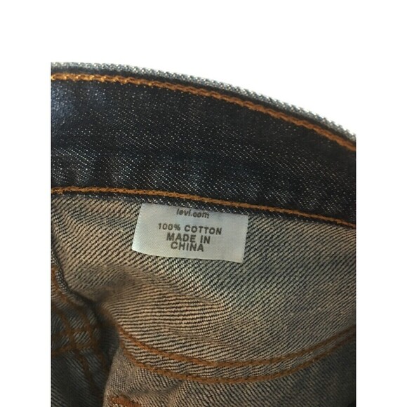 Levi's 501 Shorts Women's Size Large Blue Cotton Raw Hem Cut Off Ultra Short - Picture 7 of 7